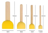 Kid Sponge Paint Brush Original Wooden Handle Painting